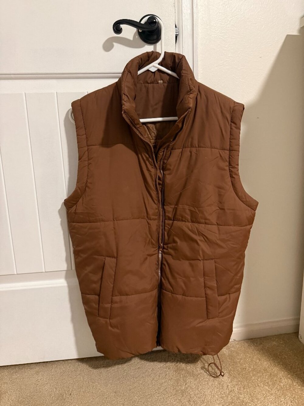 Womens oversized brown vest